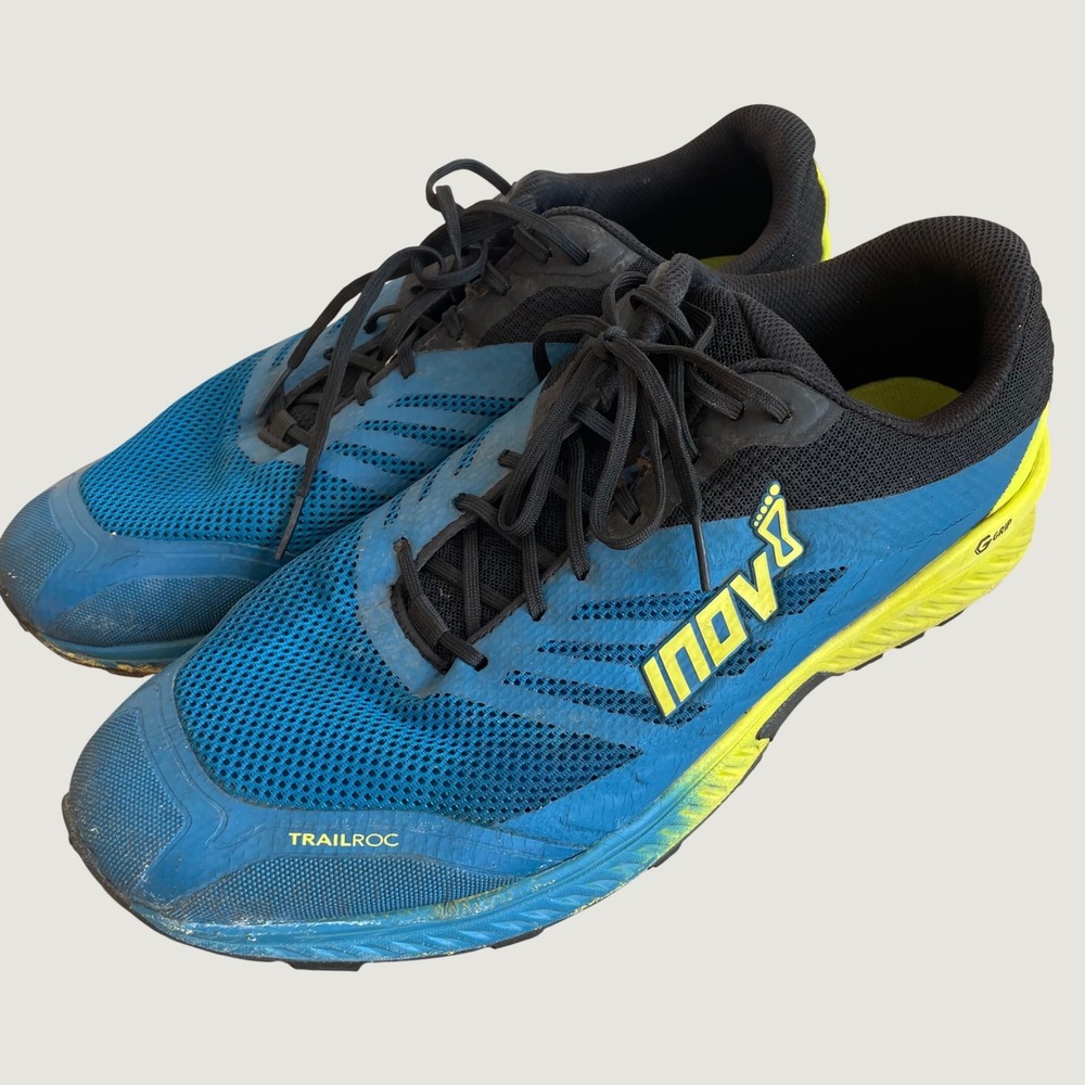 INOV-8 TRAILROC 280 Trail Running Trainers US 13 mens Shoes Sneakers Blue Yellow